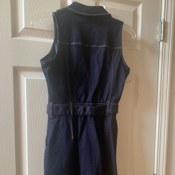 Dark stretch denim fitted INC dress. Falls below the knee. - Picture 4 of 8